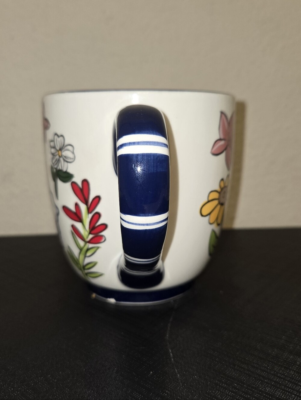Georgia On My Mind Ceramic Coffee Mug - White with Navy & Orange Accents - Picture 3 of 5
